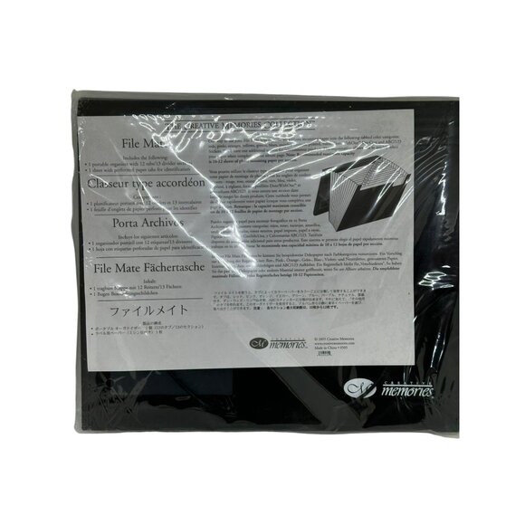 Creative Memories File Mate 1 Portable Organizer | 12 Tabs, 13 Divider Black NEW - Picture 1 of 7